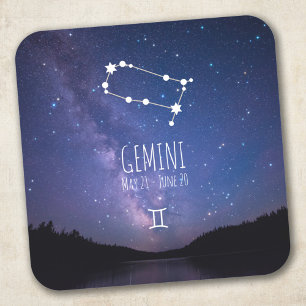 Gemini   Personalized Zodiac Constellation Square Sticker