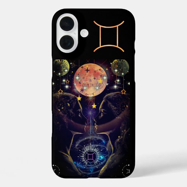 Gemini Phone Case, black Case-Mate iPhone Case (Back)