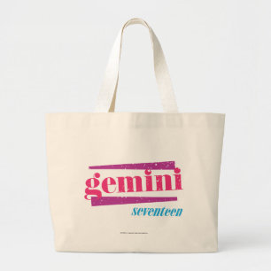 Gemini Pink Large Tote Bag