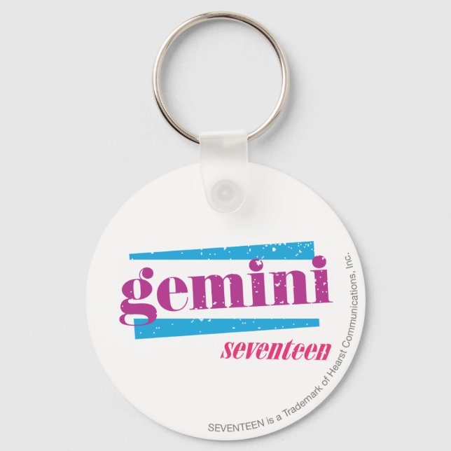Gemini Purple Keychain (Front)