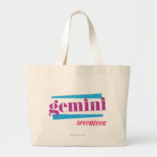 Gemini Purple Large Tote Bag