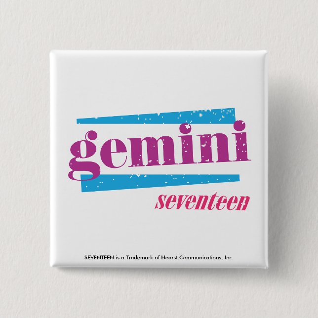 Gemini Purple Pinback Button (Front)
