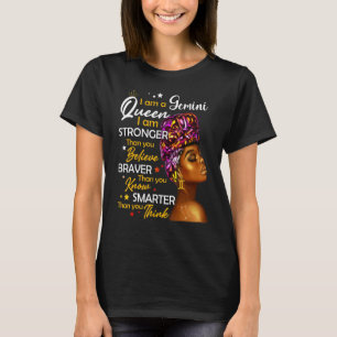 Gemini Queen Sweet As Candy Birthday For Black W T-Shirt