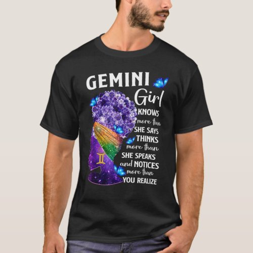 Gemini Queen Sweet As Candy Birthday  For Black Wo T_Shirt