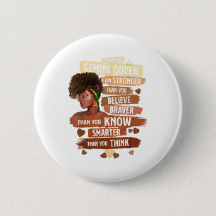 Gemini Queen Sweet As Candy Birthday Gift For Blac Button