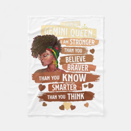 Gemini Queen Sweet As Candy Birthday Gift For Blac Fleece Blanket