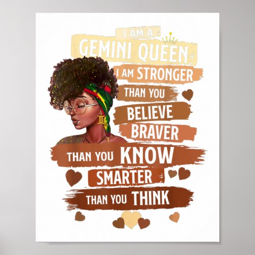 Gemini Queen Sweet As Candy Birthday Gift For Blac Poster