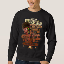 Gemini Queen Sweet As Candy Birthday Gift For Blac Sweatshirt