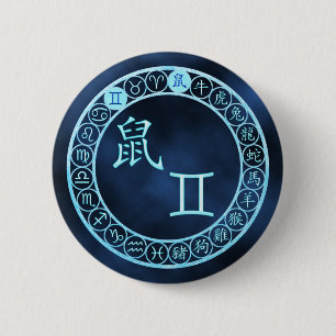 Gemini/Rat Pinback Button