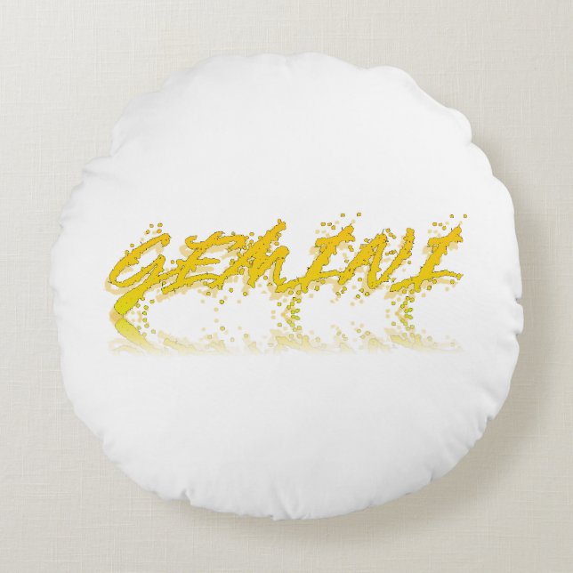 Gemini Reflection Round Pillow (Front)