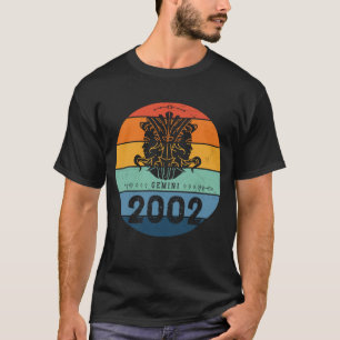 Gemini Retro Vitage Sunset Zodiac Sign Birthday 20 T-Shirt