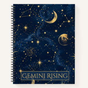 Gemini Rising Celestial Astrology Notebook