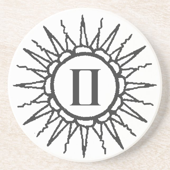 Gemini Sandstone Coaster (Front)