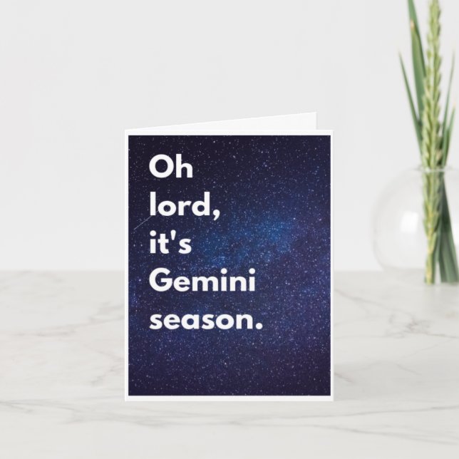 Gemini season birthday card (Front)