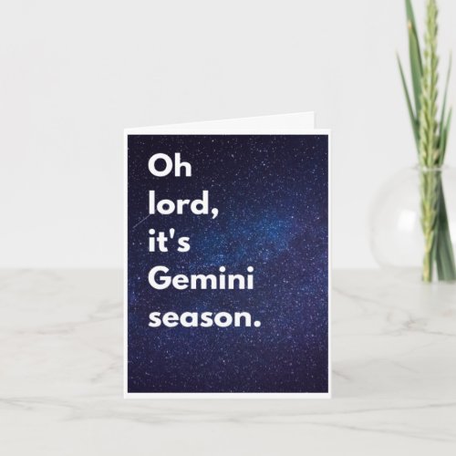 Gemini season birthday card