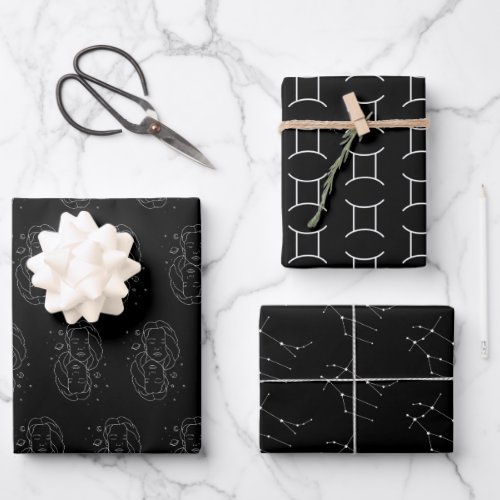 Gemini Set of 3 Wrapping Paper Sets