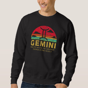 Gemini Sign Greatest Thing Retro Star Sign Zodiac  Sweatshirt