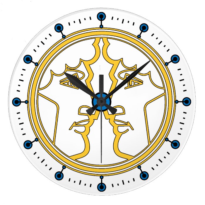 Gemini Sign of the Twins Astrological Zodiac Clock