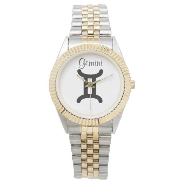 Gemini Sign of the Zodiac.  Ladies Watches. Watch (Front)