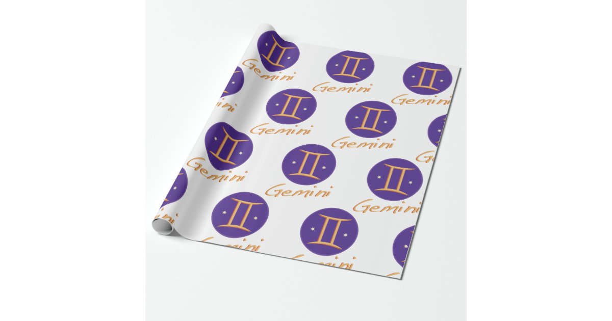 Gemini Sign Wrapping Paper Zazzle