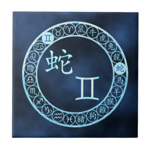 Gemini/Snake Ceramic Tile