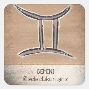 Gemini Square Sticker