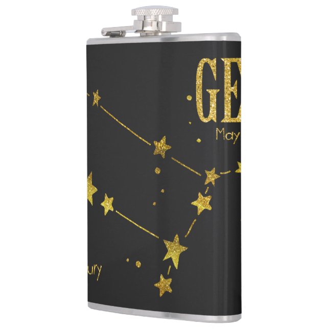 Gemini Star Sign Flask (Left)