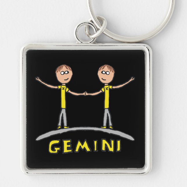 Gemini Star Sign Keychain (Front)