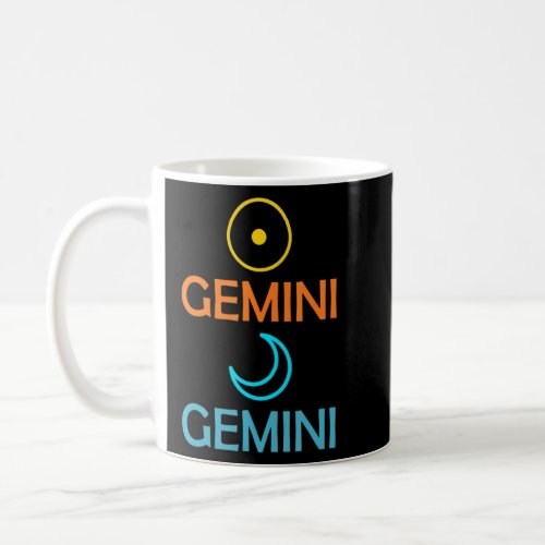 Gemini Sun Gemini Moon Astrology Natal Chart  Coffee Mug