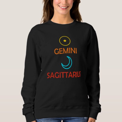 Gemini Sun Sagittarius Moon Astrology Natal Chart Sweatshirt