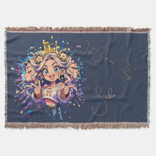 Gemini Sweet 16 Custom Name Blanket