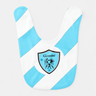 Gemini symbol baby bib