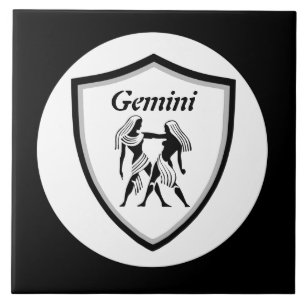 Gemini symbol ceramic tile