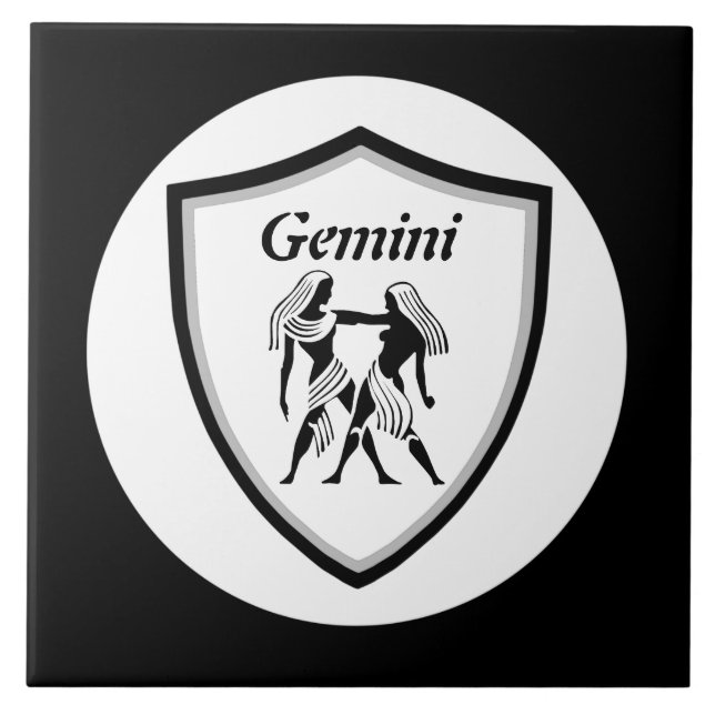 Gemini symbol        ceramic tile (Front)