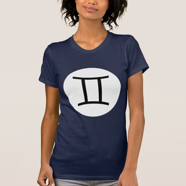 Gemini Symbol - Dark Tee - Customized (Front)