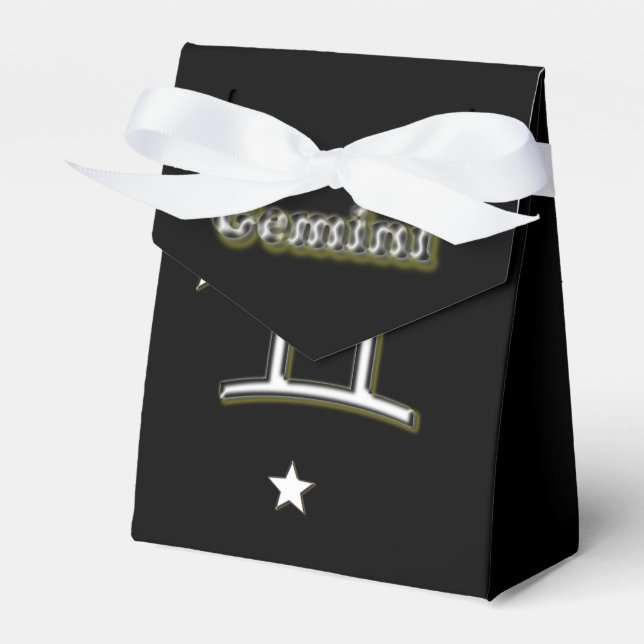 Gemini symbol favor boxes (Front Side)