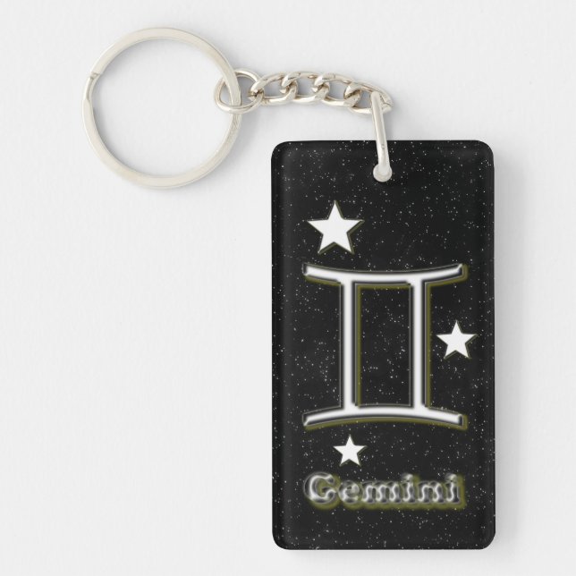 Gemini symbol keychain (Front)