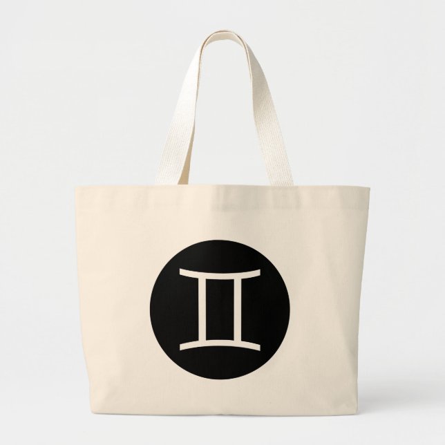 Gemini Symbol Large Tote Bag (Front)