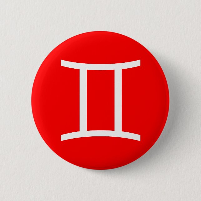 Gemini Symbol Pinback Button (Front)