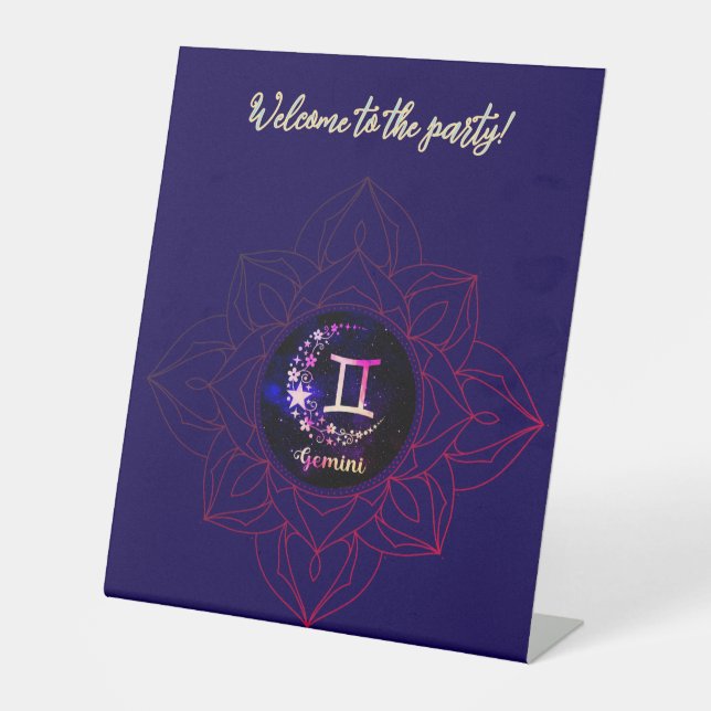 Gemini Table Party Welcome Sign (Front)