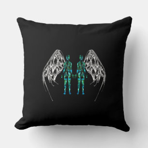 Gemini – The Twin Currents Throw Pillow
