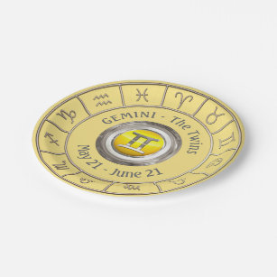 Gemini - The Twins Astrological Sign Paper Plates