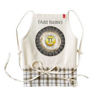 Gemini - The Twins Astrological Sign Zazzle HEART Apron