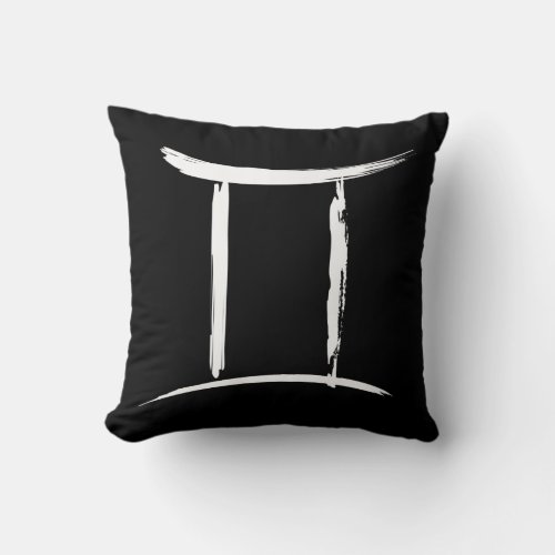 GEMINI the Twins Astrology Sign May June Birthday Throw Pillow