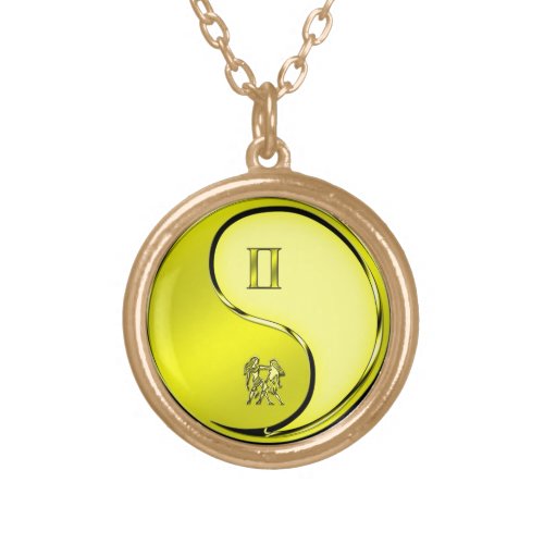 Gemini the Twins Gold Plated Necklace