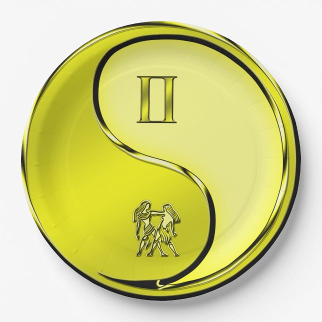 Gemini the Twins Paper Plates (Front)