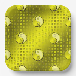 Gemini the Twins Paper Plates