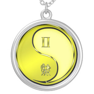 Gemini the Twins Silver Plated Necklace