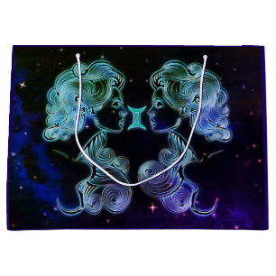 gemini the twins zodiac gift bag