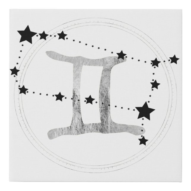 Gemini the Twins zodiac sign constellation stars (Front)